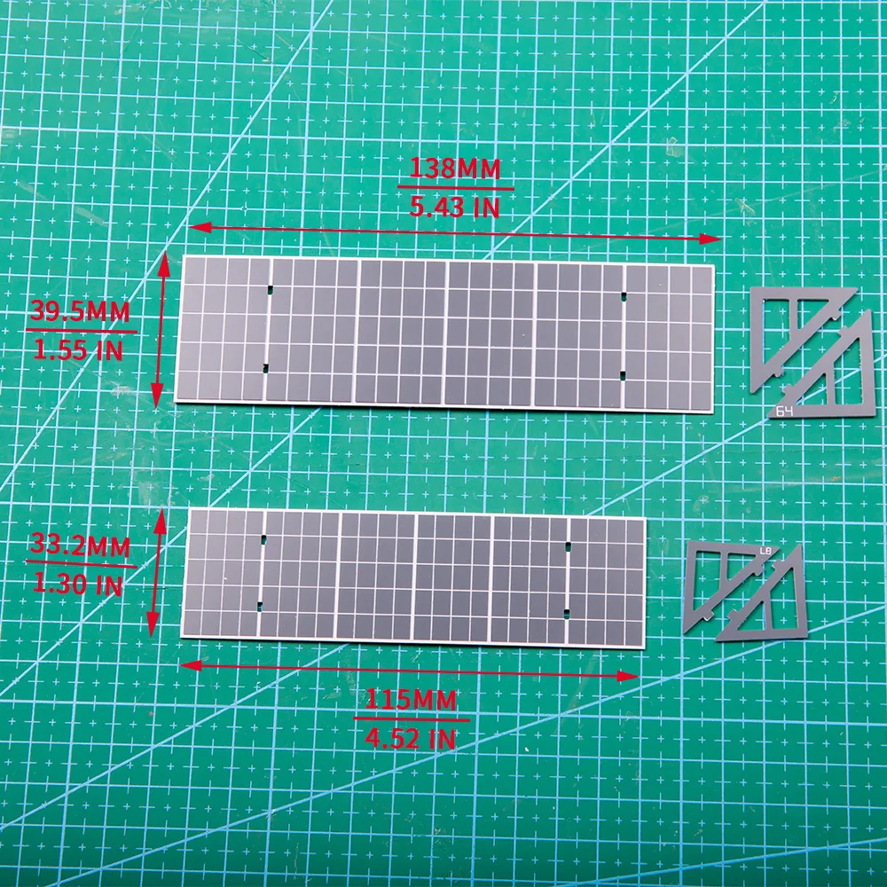 1/64 1/87 Scale Miniature Solar Photovoltaic Pancel Model DIY Building House Roof Scene Layout Materials Diorama Kits 3PCS