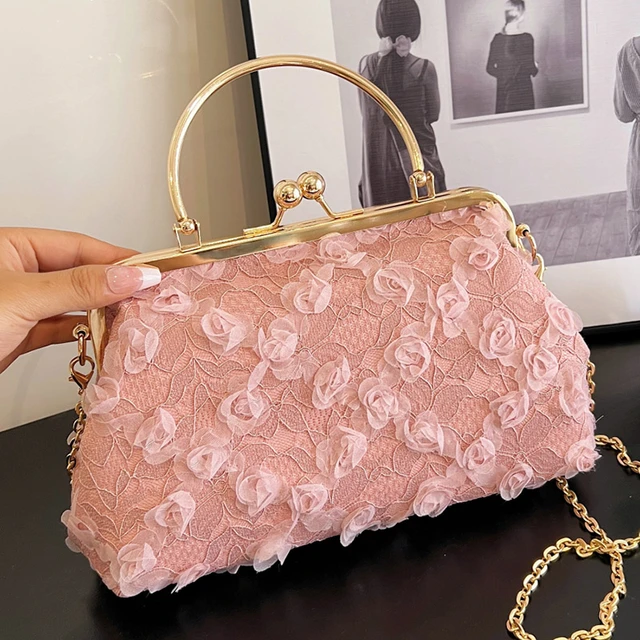 Clutch bags for weddings pink best sale