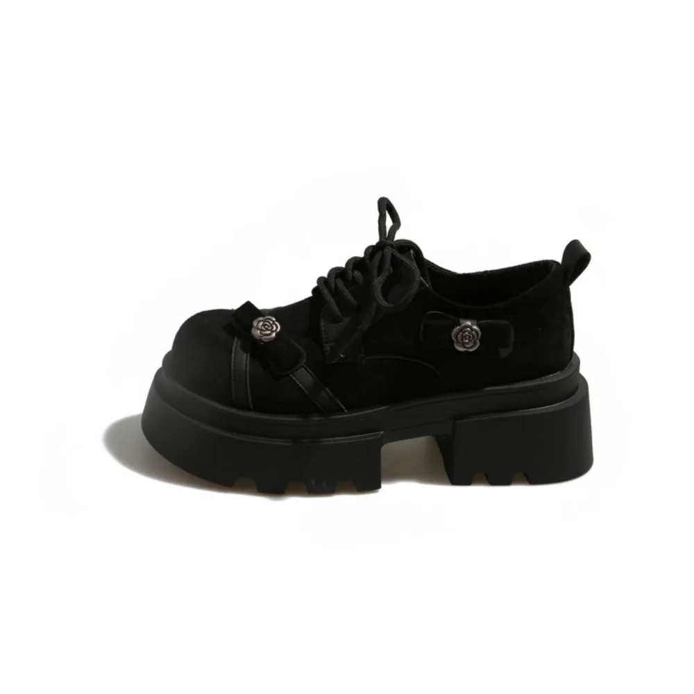 Damen Y2K Trendige Plateau-Schuhe mit Rosenschnalle und Riemen, Chunky-Sohle, Modische Coole Schuhe für Festival, Shopping, Date, Party – Detail 5