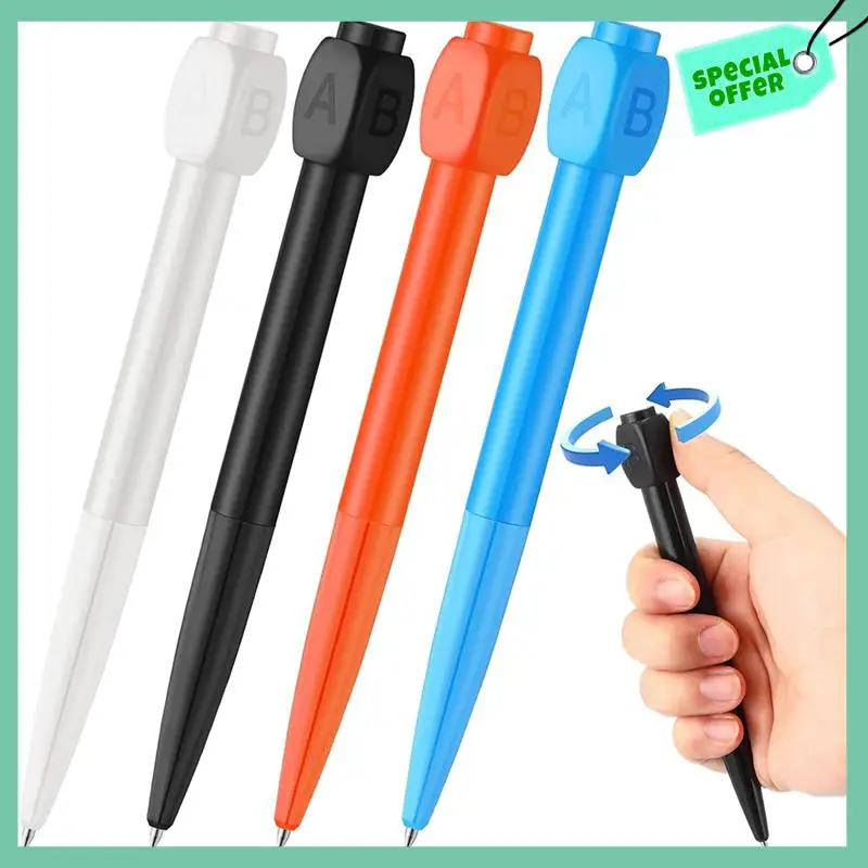 A95Q-4 Pcs A B C D Redutor de Rotação Canetas Esferográficas Gadget Caneta de Alívio do Estresse Para Escritório Durável