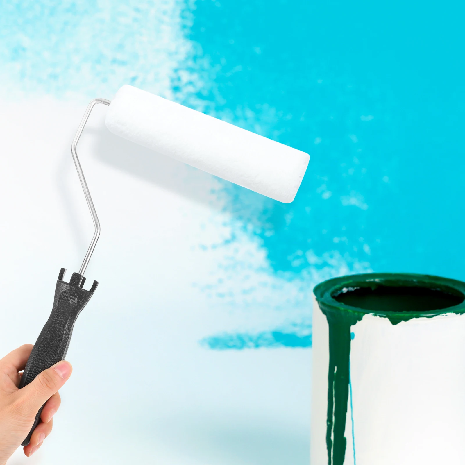 

4 Inch Paint Roller Wall Repair Brush Frame Portable Household Patch Color Painting Supplies Drywall Tools