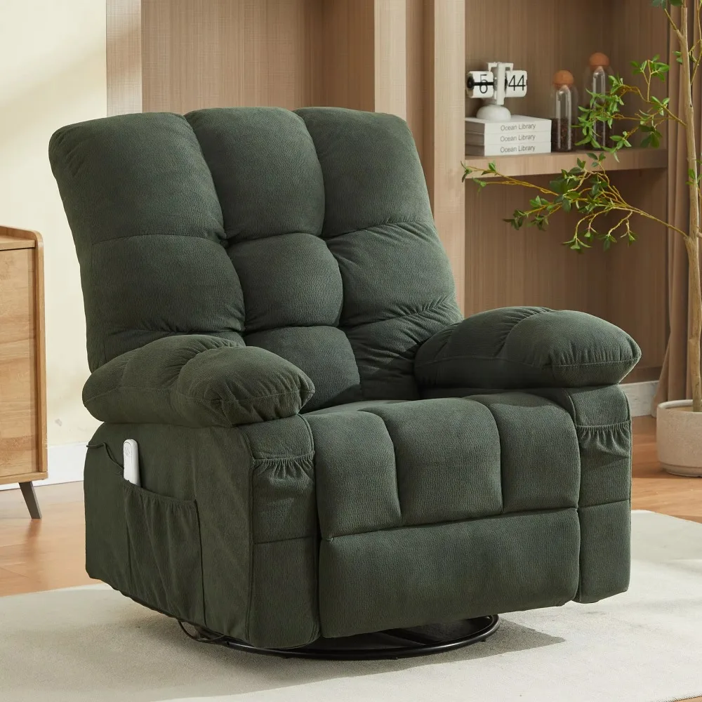Wooden Metal Leg Massage Revolving Lounge Vibrating Waist Heating Adult 350 Pounds Extra Large Rocking Chair Single Sofa