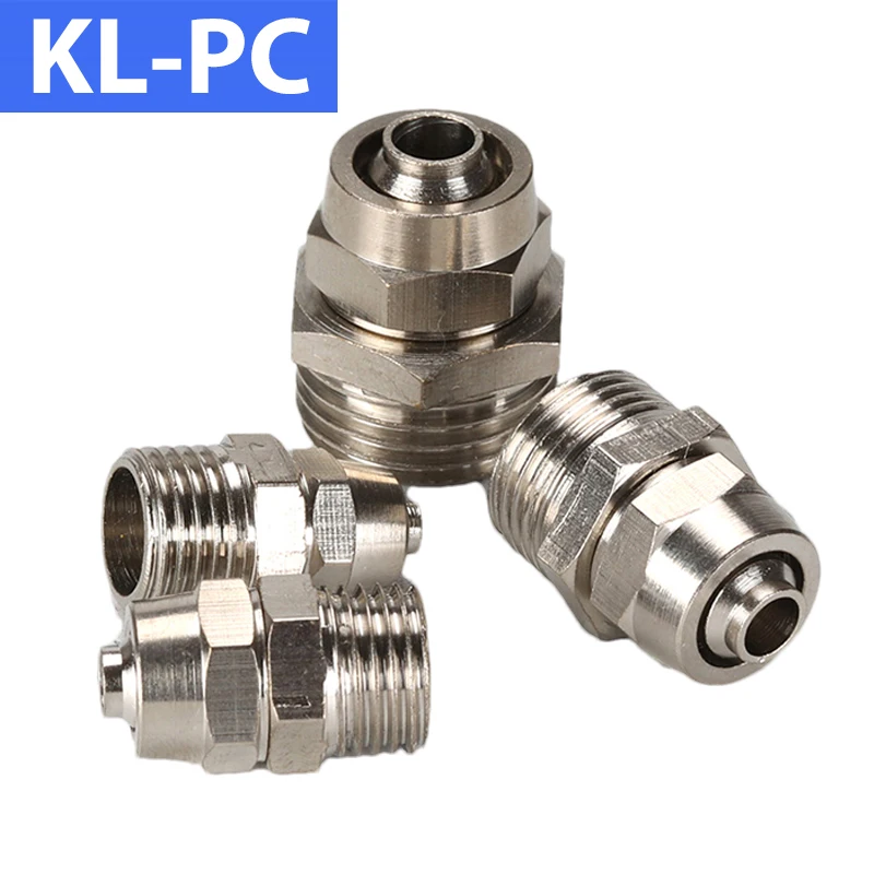 BSPT 1Pcs KLC6-M5,KLC4-01,KLC6-02,KLC8-01,Fast Twist Pneumatic Connectors male straight one-touch fittings