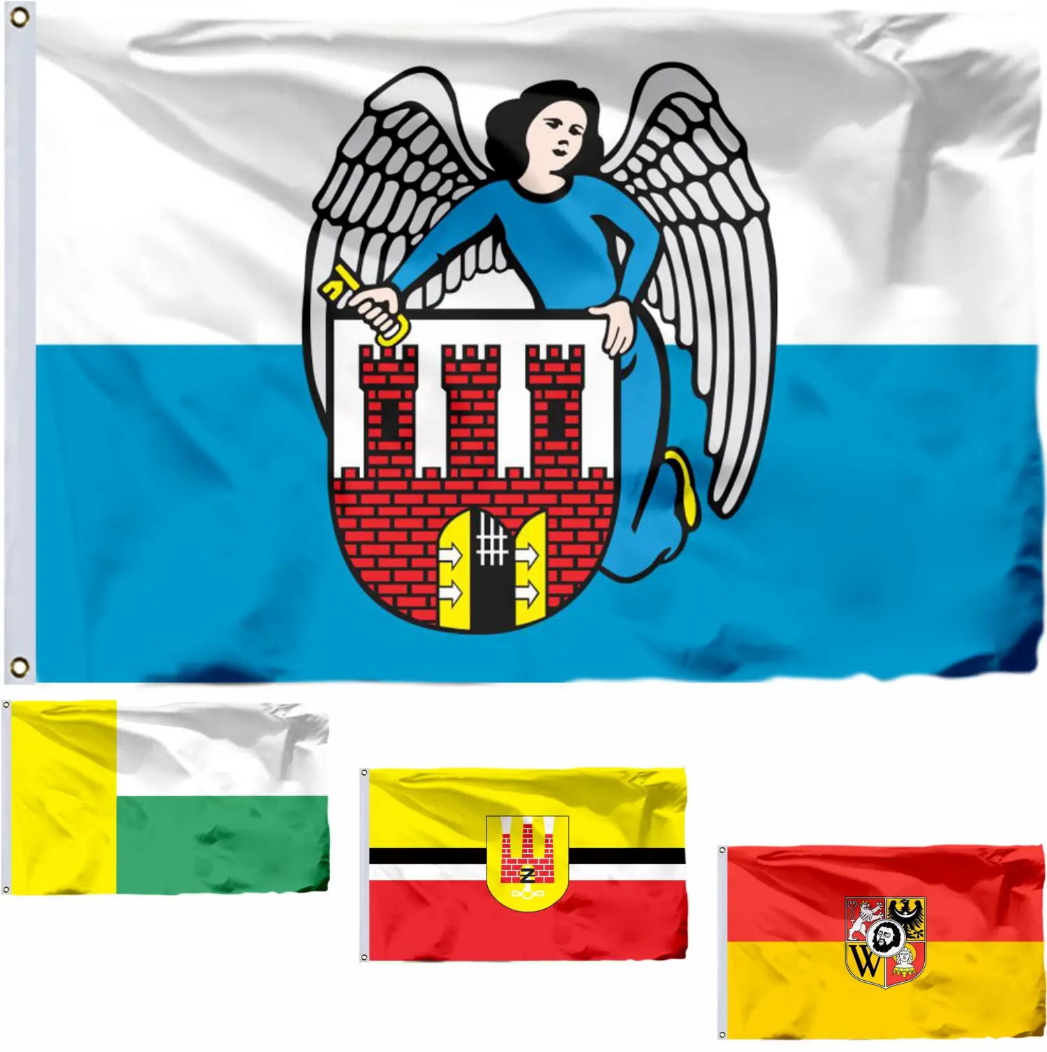 Poland 47 City POL Toruń Flag Wrocław 3X5FT Żyrardów and Zielona Góra 90X150CM Wroclaw With Arms Banner