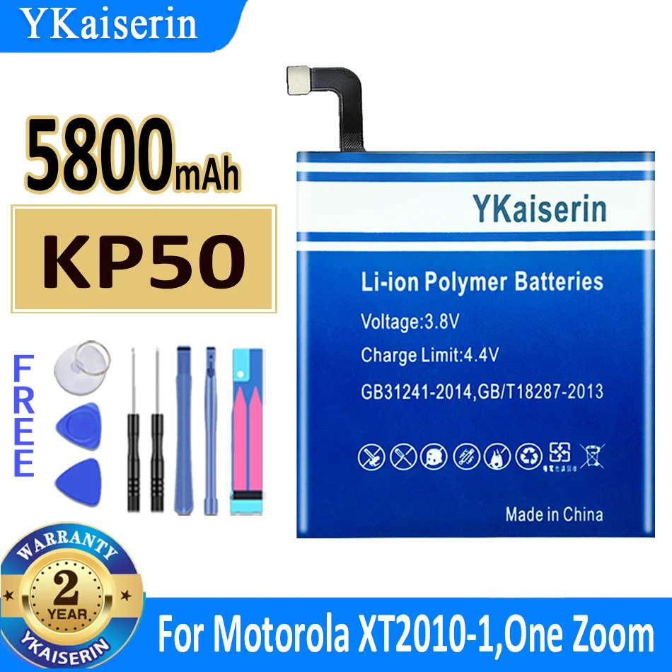 YKaiserin Battery For Motorola Moto KG50 XT2010-1,Moto One Zoom Global Moto One Zoom G Stylus XT2043-4 KX50 One Fusion Plus LR50