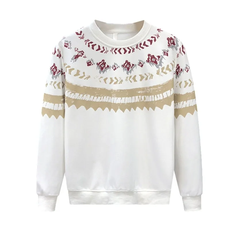 جرافيك رجل البلوز Crewneck Overfit فضفاض فاخر القطن عرق قميص الملابس صفقات S الدافئة الأبيض جولة الرقبة بلوزات للرجال