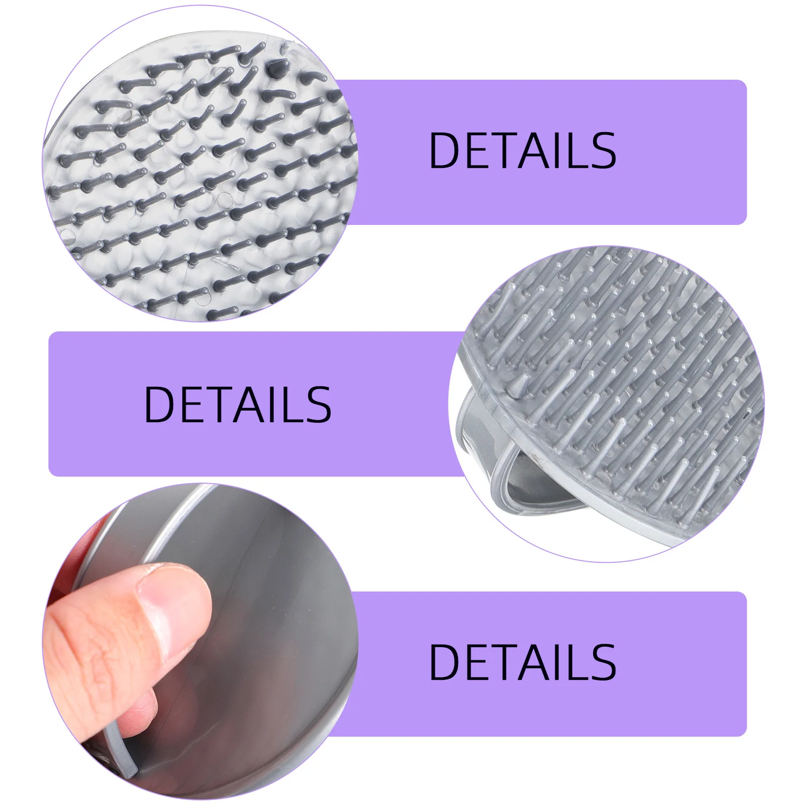 

6 шт., щетка для волос, шампунь, массажный инструмент для глубокого очищения, отшелушивания, удаления перхоти, мягкая щетина, скруббер для кожи головы, все типы волос