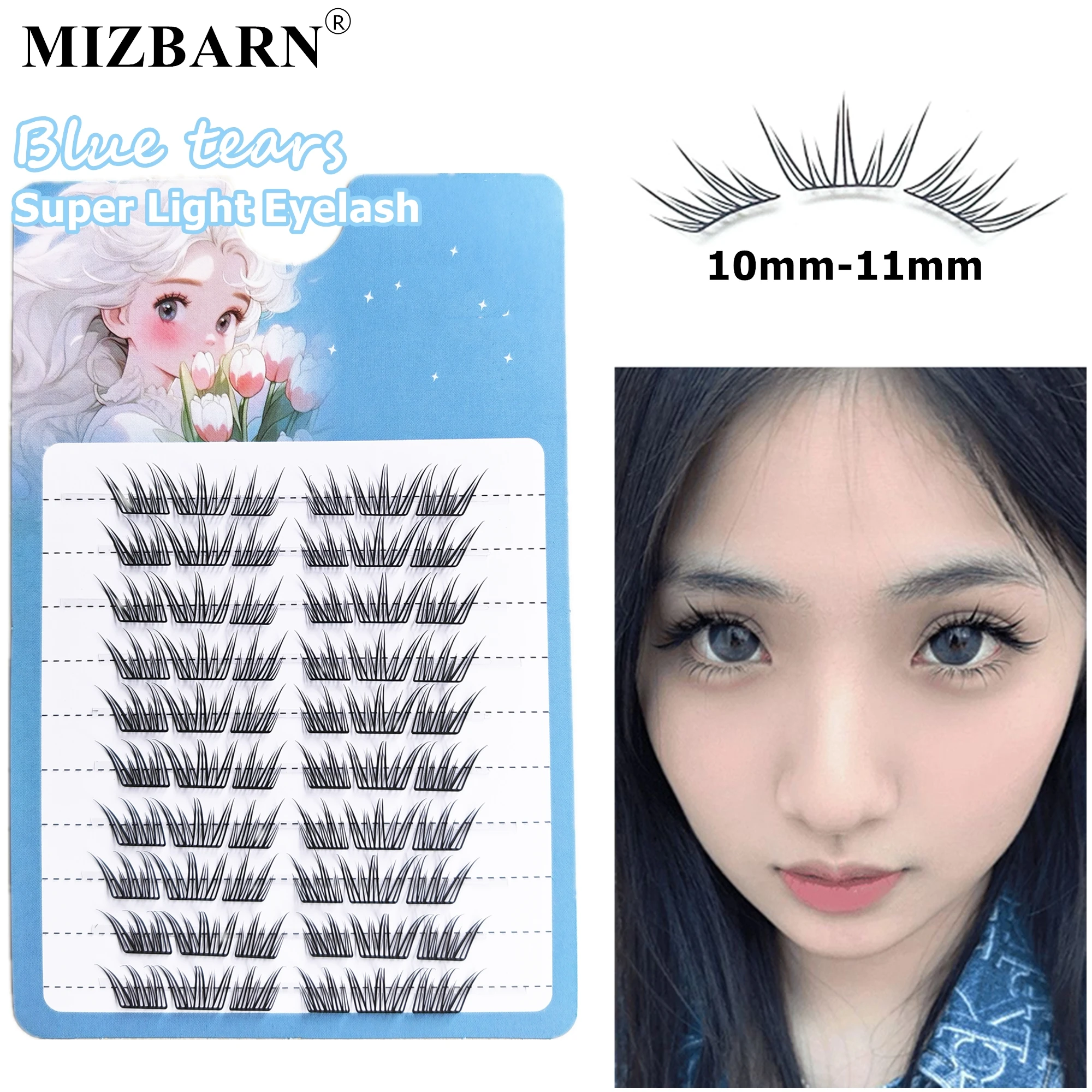 شريحة صغيرة خفيفة رمش تمديد رموش العين الشخصية ماكياج المهنية العنقودية الفردية تطعيم الرموش الصناعية الحلوة