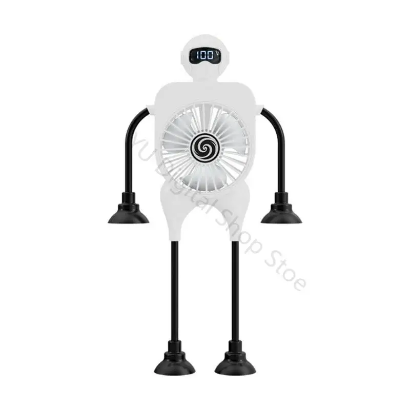 96BA Outdoor Small Handheld Fan Air Blower with 100 Speed Adjustable 4 Leg Suction Cup