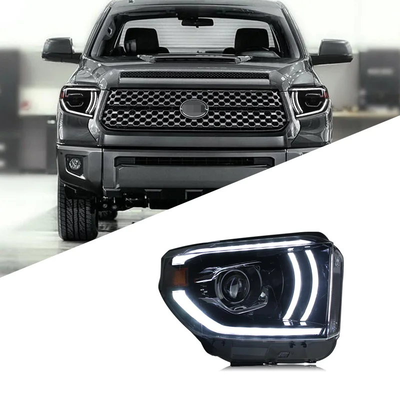 Suitable for 14-20 Toyota Tundra headlight assemblies modified xenon LED headlights daytime running lights streamer turn signals