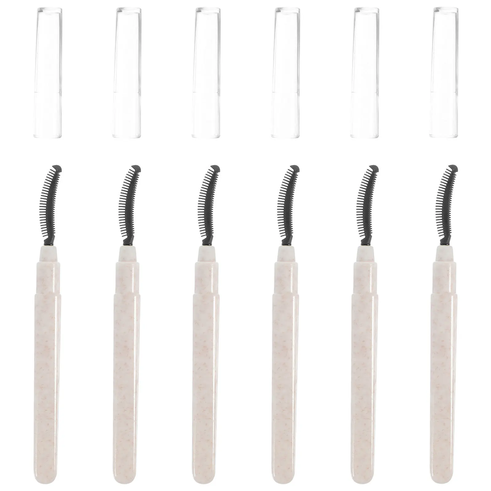 まつげ用マスカラブラシ6本 再利用可能なラッシュワンド 精密チップアイブロウアプリケーター コンパクトサイズ どこでもタッチアップに最適