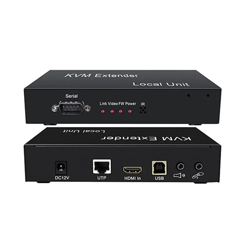

2026 4K Uncompress HDBaseT HDMI KVM Extender Over Cat5/6/7 Extender up to 150m with Audio USB2.0 RS232 4K HDBaseT HDMI Extender