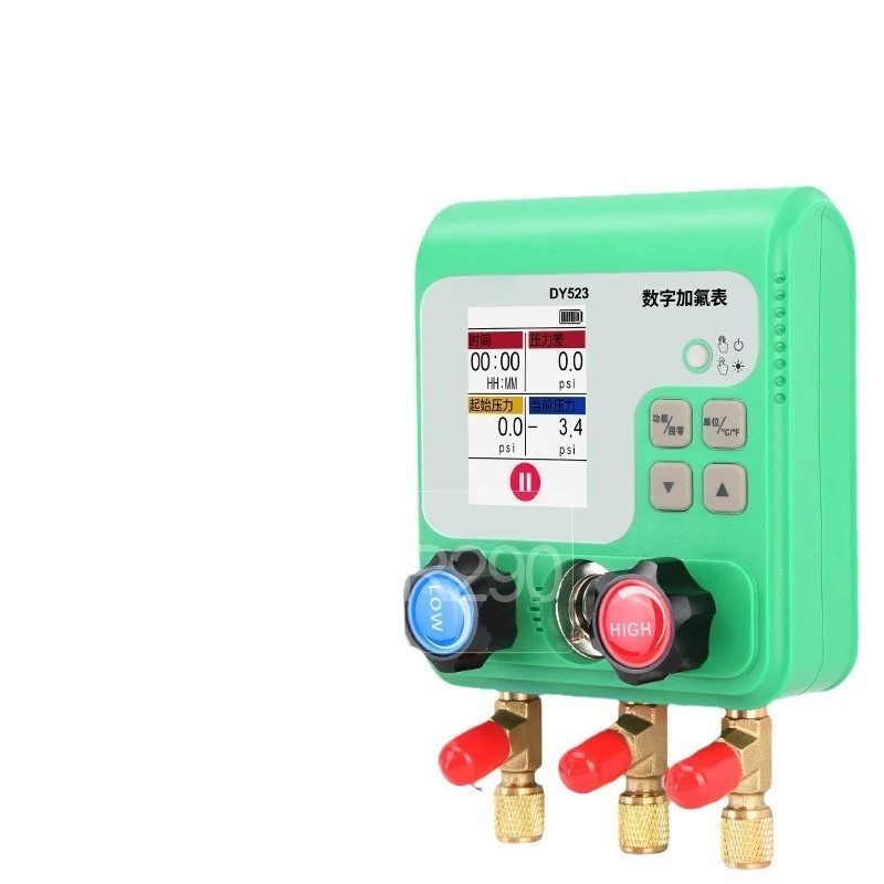For DY523 Automotive Air Conditioning Fluorinated Vacuum Pressure Gauge Liquid Fluoride Filled Refrigeration Maintenance