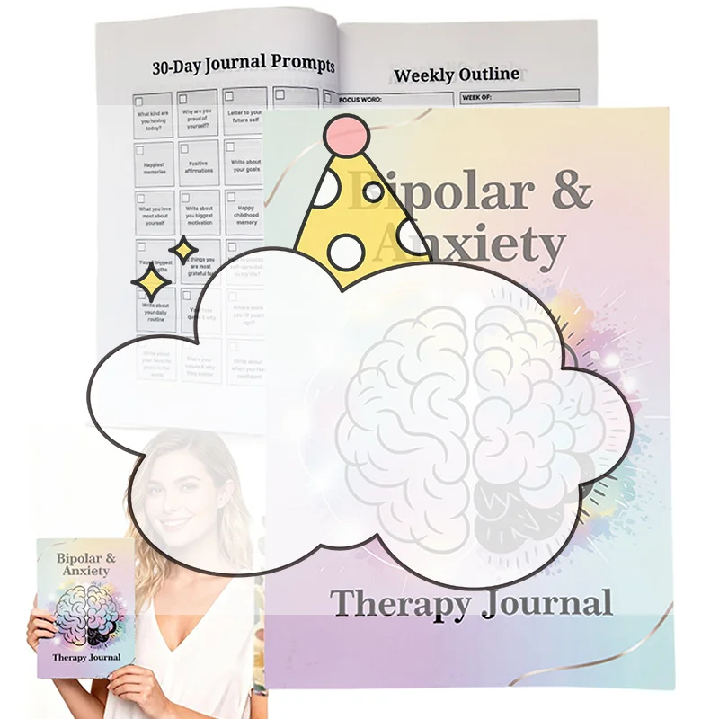 

Биполярное расстройство и тревожность, психотерапия биполярного расстройства, ежедневники-планировщики, блокноты