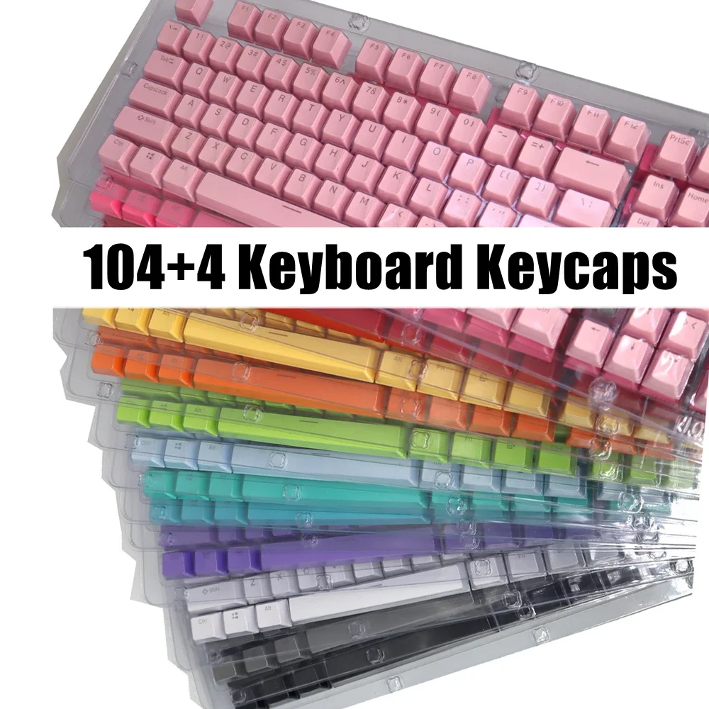 104pcs ABS Universal Mechanical Keyboard Keycaps Ergonomic Blank Keycaps For OEM MX Keyboard Replacement Backlit Key Cap