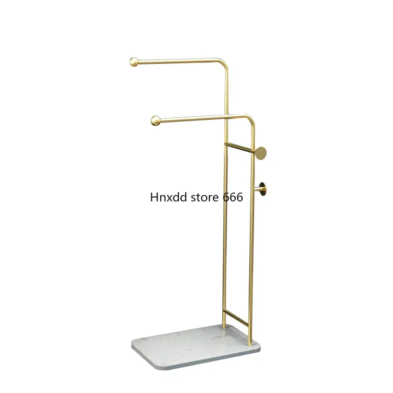 New simple black and gold light luxury towel rack floor