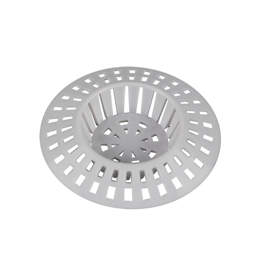 

5Pcs Hair Filter Spacer Washbasin Anti Blocking White Plastic Grid Drain Hole Filter White