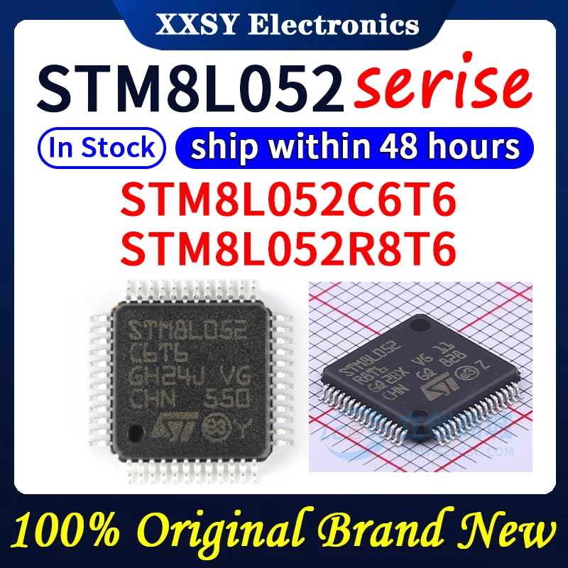 STM8L052C6T6, STM8L052R8T6, alta qualidade, 100% Original, novo