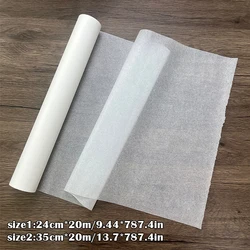 20M Xuan Paper Roll Extra Thin Cicada Wings Rice Paper for Calligraphy Practice Half Ripe Paper Chinese Painting Drawing Copy