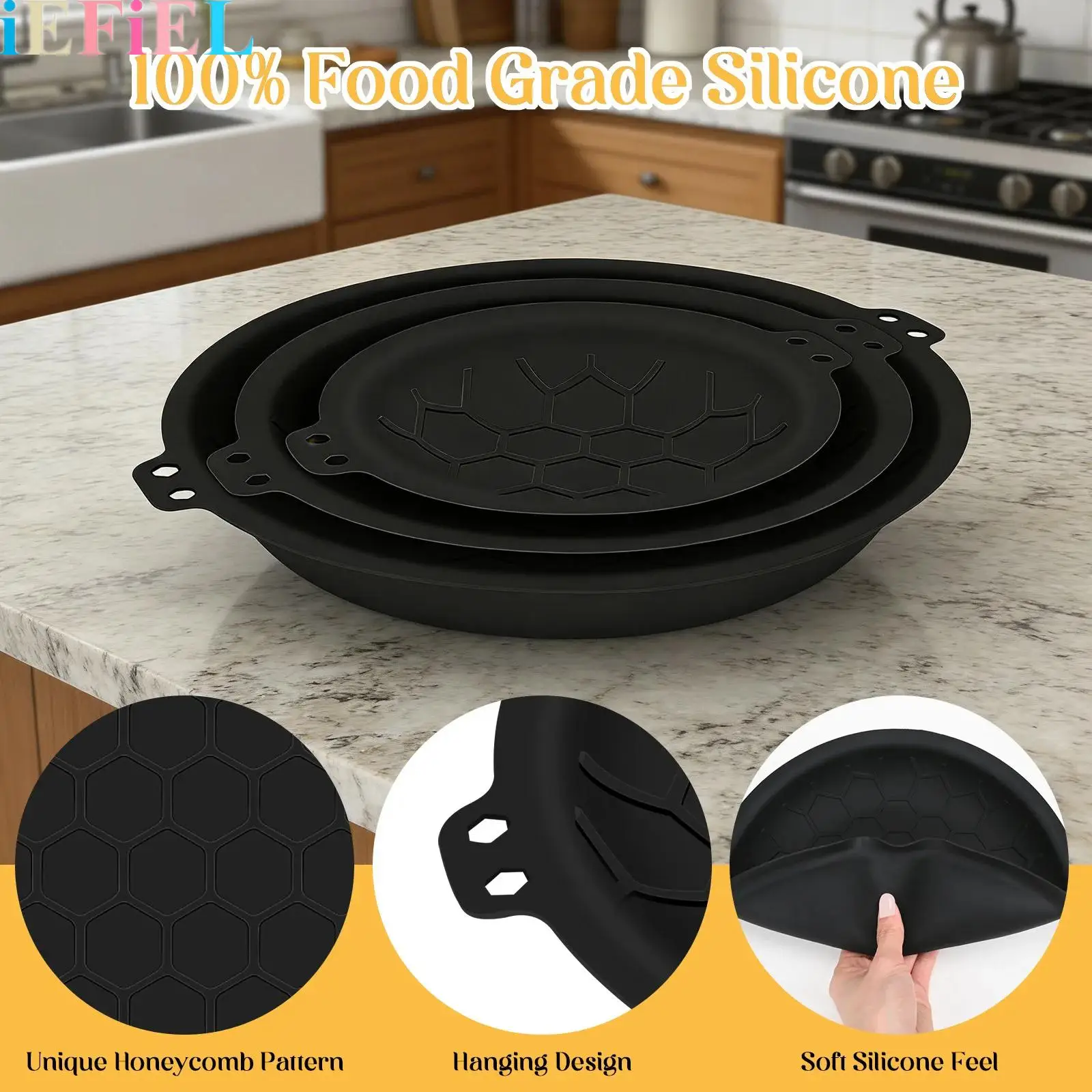 Silicone Pan Protective Pad Stacking Dividers Cookware Separator Protector for Home Restaurant Kitchen
