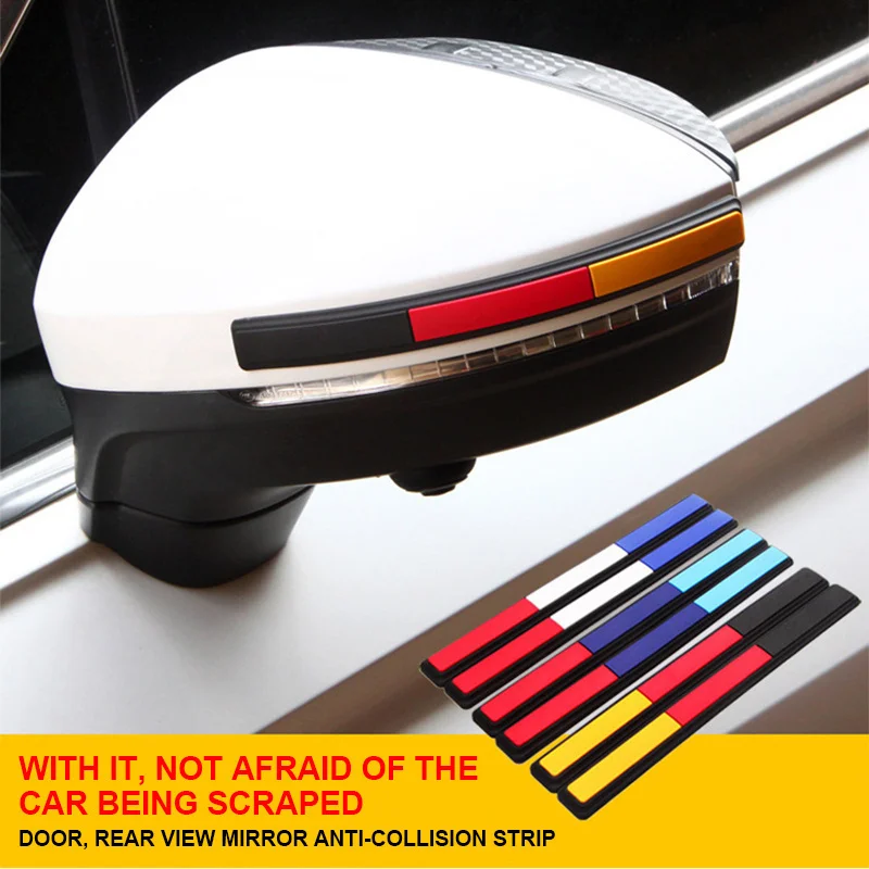 2/4pcs Car Rearview Mirror Door Protector Guard Edge Protector Buffer Trim Molding Protection Strip Car Scratch Protector Bar