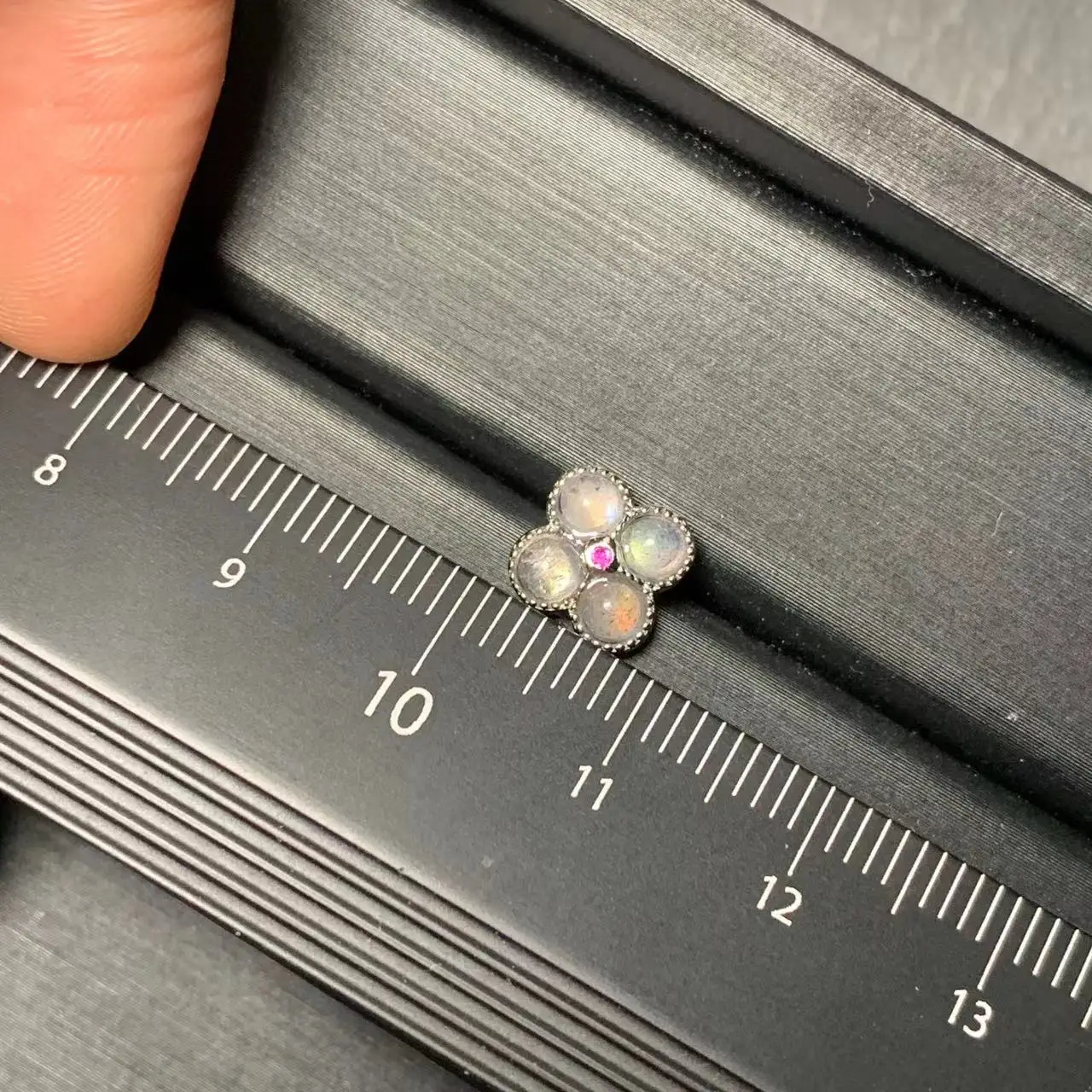 أقراط من الفضة الإسترليني عيار 925 من حجر القمر الطبيعي الأصلي للنساء هدية مجوهرات