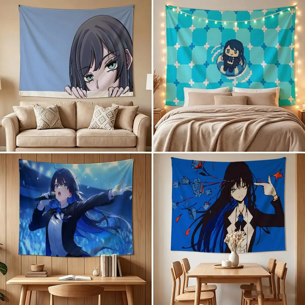A-Ado Tapestry Custom Living Bedroom Party Dormitory Interior Wall Bohemian Decoration Attached Clip