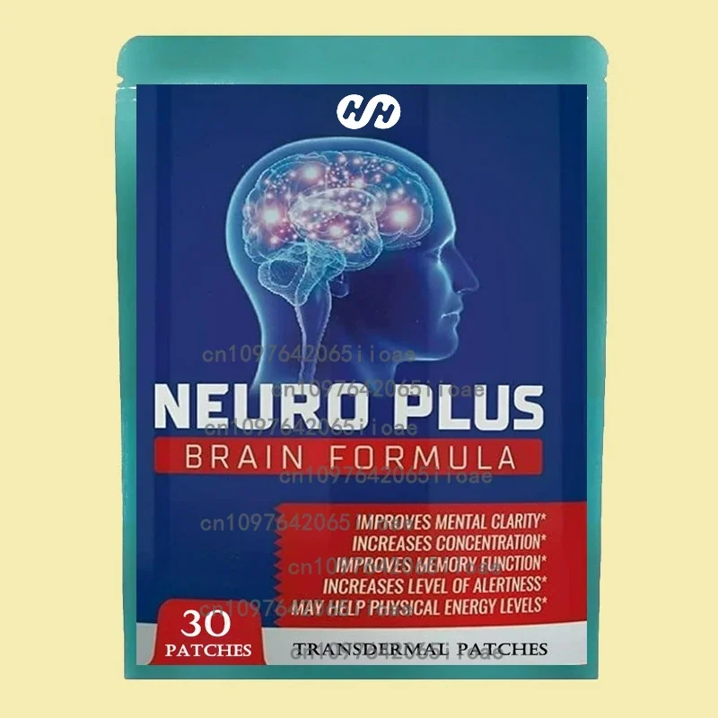 Cerotti transdermici per cervello nootropico - Lions Mane Vitamina C e B12 Taurina Bacopa - Supporto per funzioni cognitive 30 cerotti 6 in 1