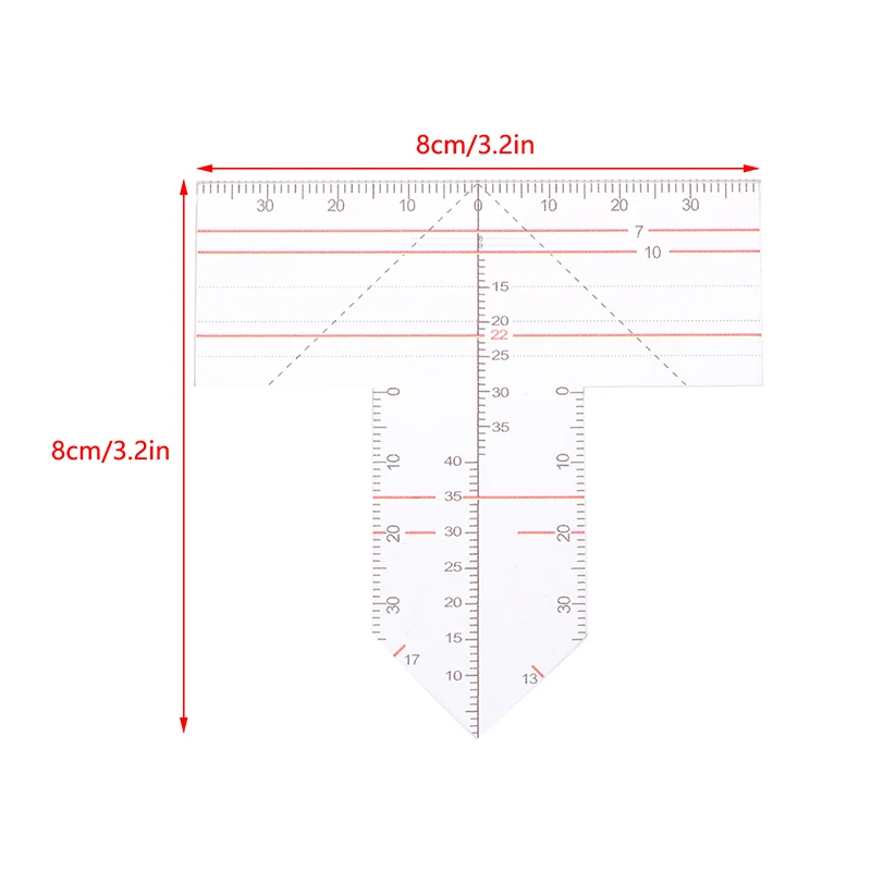 Dental Denture Ruler TO-scale Drawing And Alignment Examination Orthodontic Symmetry Measurements Multifunctional