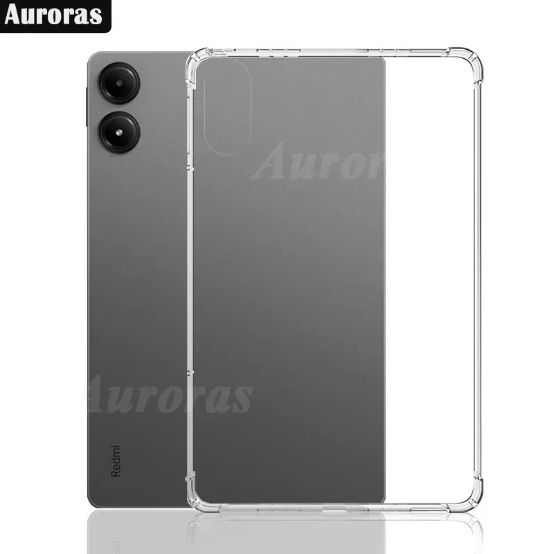 Auroras For Poco Pad 12.1 inch Case Clear Airbag Corners Silicone Shell For Redmi Pad Pro 12.1 inch Pencil Holder Tablet Cover