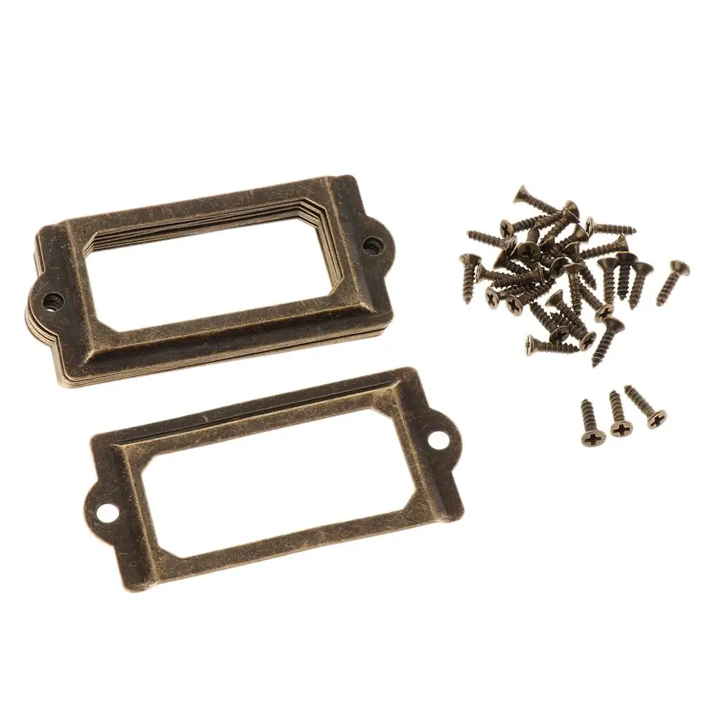 10 Pieces Drawer Label Tag Card Holder Shelf Library Office