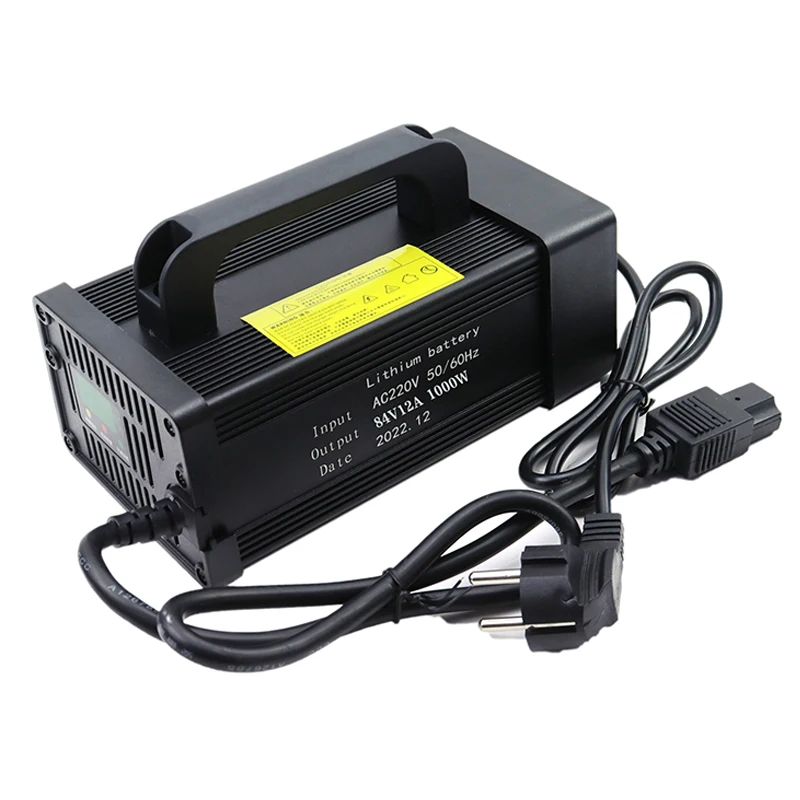 NEW 72V 20S lithium battery charger 84V 5A/8A/10A/12A/15A/20A high-power metal case with LCD display intelligent fast charging