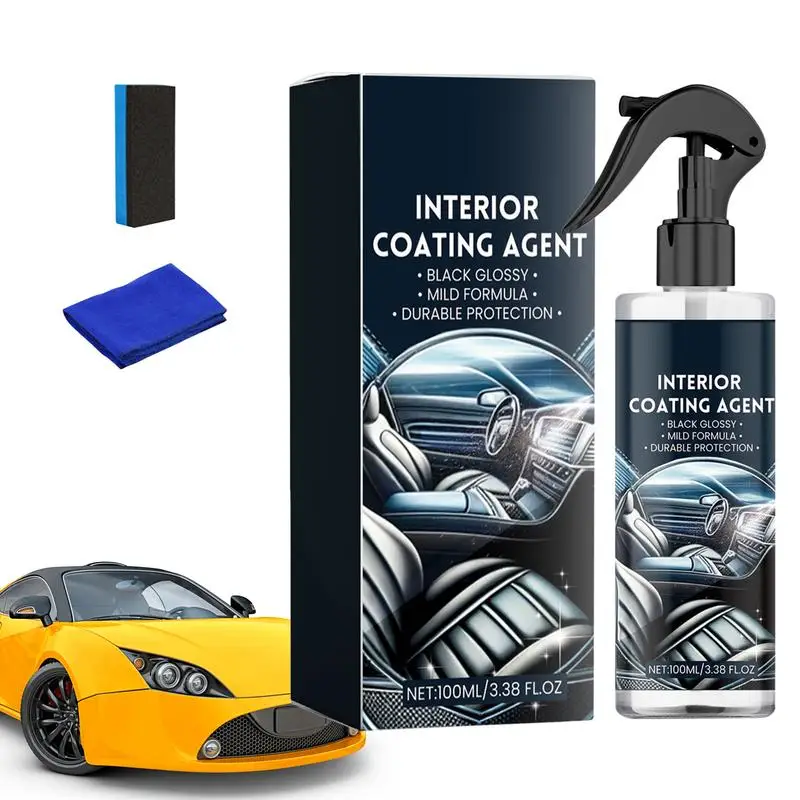 

Interior Cleaner Car Detailing 100ml Mild Liquid Cleaner Spray For Vehicle Powerful Cleaning Spray Multifunctional Car