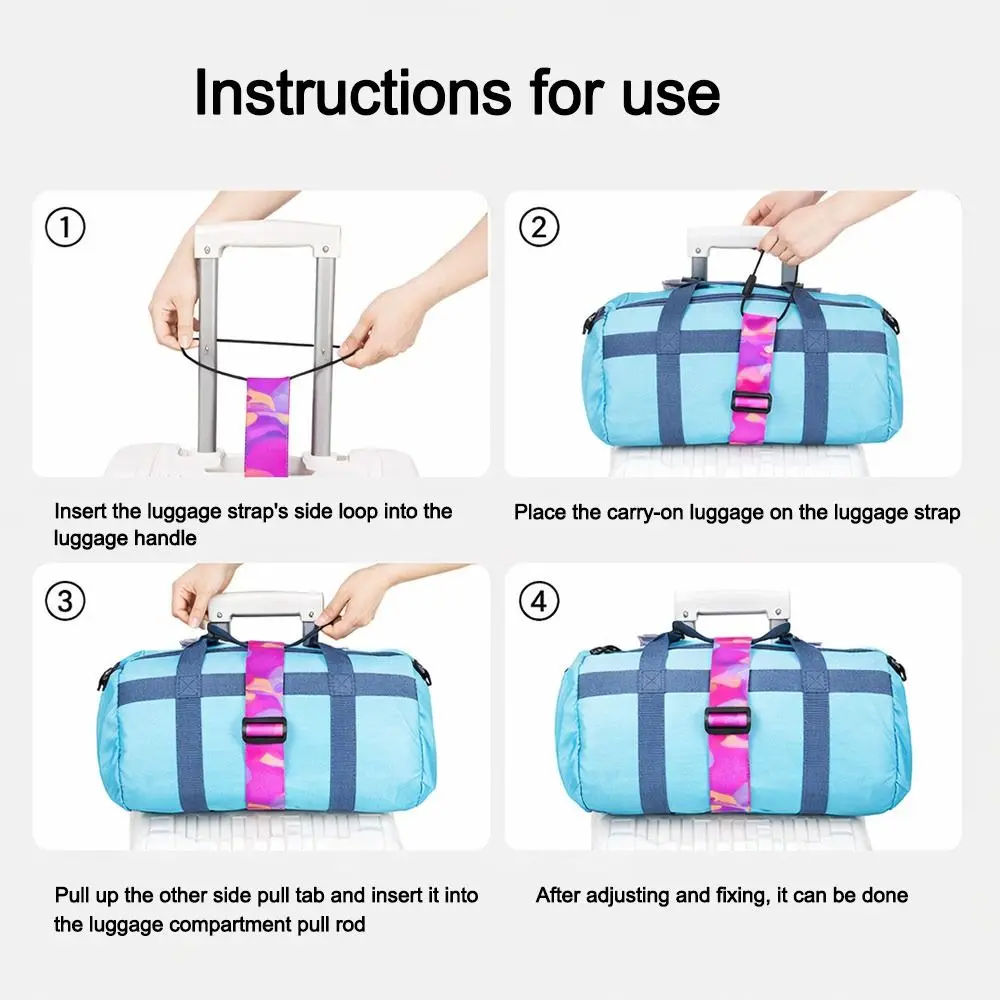 New Colorful Luggage Elastic Strap Reusable Adjustable Luggage Connector Straps Travel Suitcase Fixed Strap Luggag Accessories