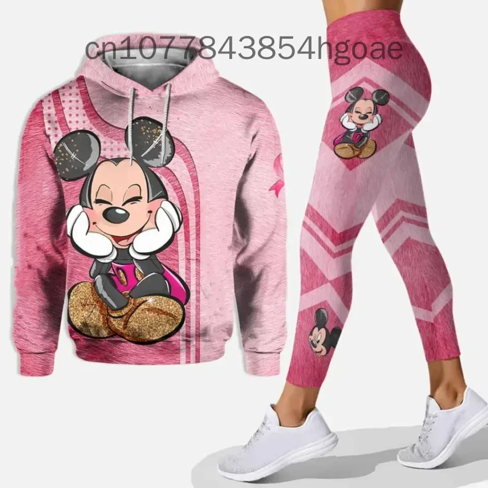 

2024 Marie Cat Women's Hoodie Women's Leggings Yoga Suit Fitness Leggings Sports Suit Disney Tank Top Legging Set