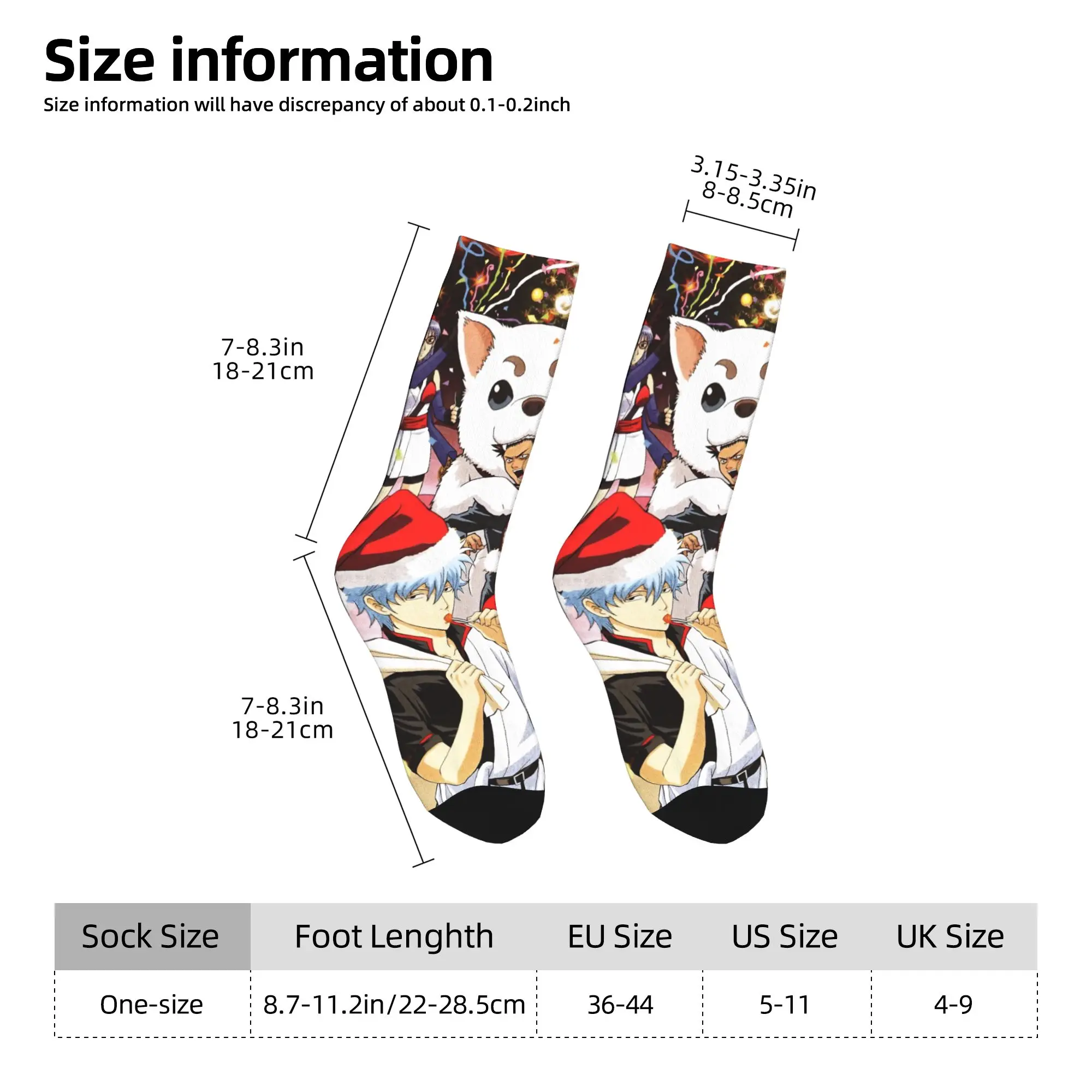 الرجال الجوارب GINTAMAs جوارب مكافحة العرق جودة الجوارب الخريف مضحك مطبوعة تسلق الجوارب