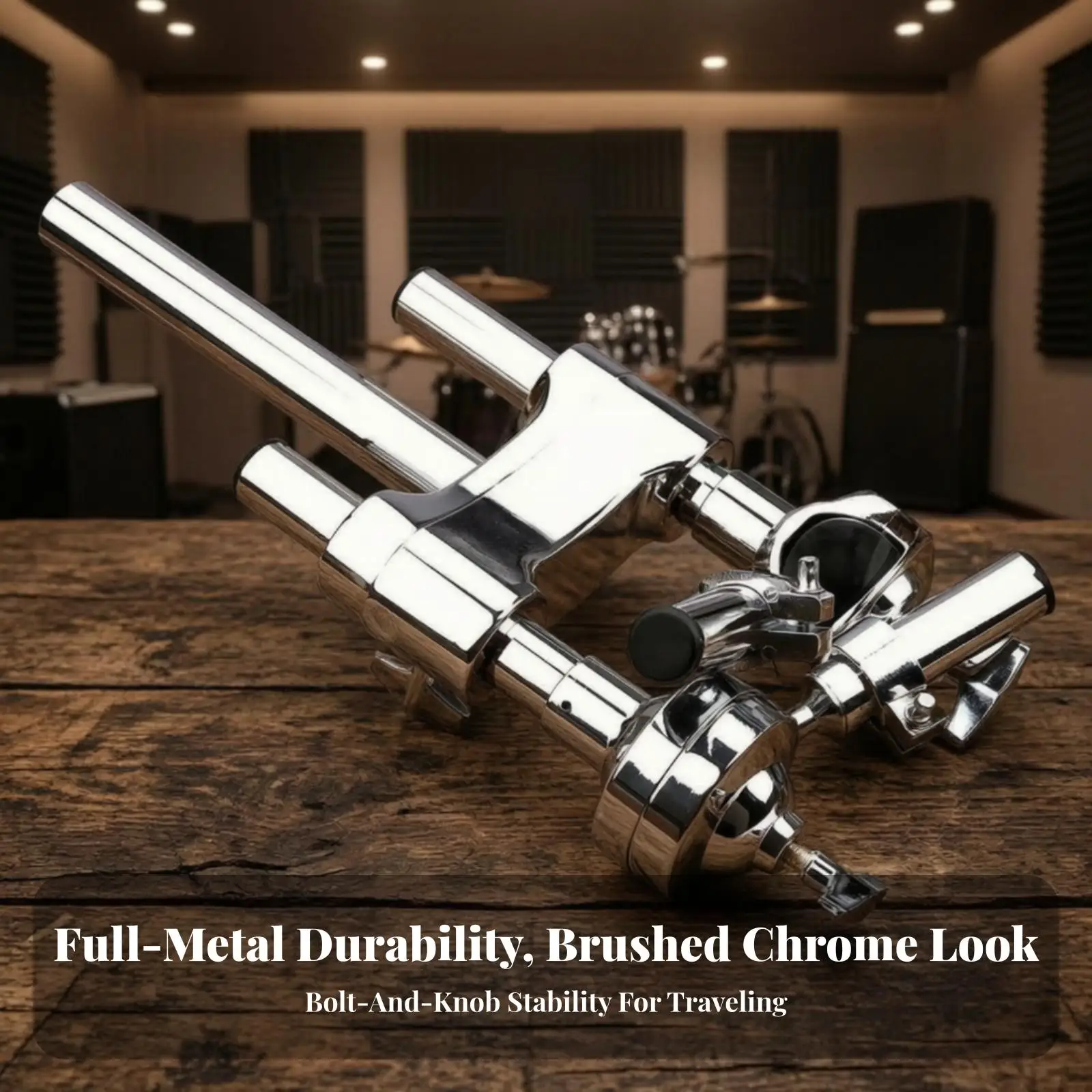 Drum Mounting Tube Metal Silver Clamp for Drum Rack System Tubes Hardware Accessories Kit