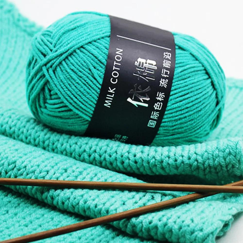 Needlework 50g 4ply Milk Cotton Knitting Wool Yarn Dyed Lanas For Crochet Craft Sweater Hat Dolls Sewing Knitting Tools 털실 뭉치