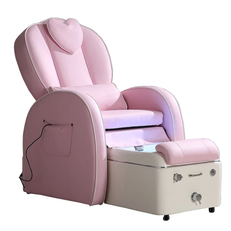 Wholesale Modern Beauty Nail Salon Furniture No Plumbing Pedicure Chair Whirlpool Foot Spa Manicure Pink Pedicure Chair