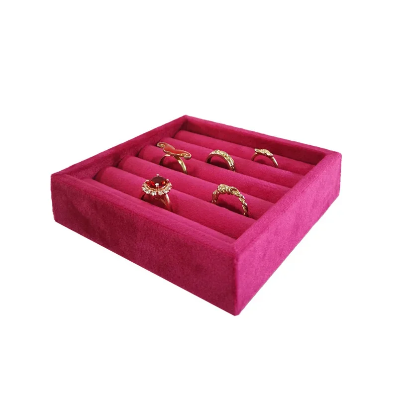 Flannelette Ring Display Tray Earrings Tray Ring Storage Tray Jewelry Counter Display Tray Jewelry Display Props