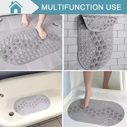 Shower Bath Mat Bath Tub Pad Household Bathroom Hollow Hydrophobic Thicken Anti Slip Pad Suction Cup Bathtub Massage Foot Pad