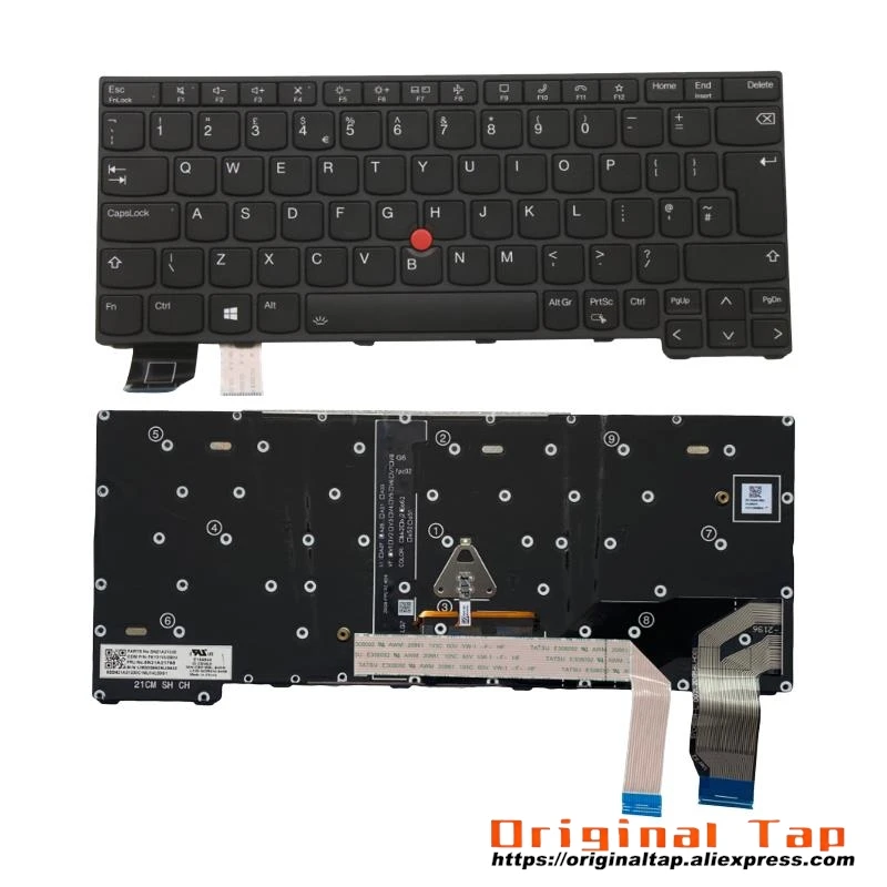 UK English Backlit Keyboard for Lenovo Thinkpad X13 Gen2 G2 5N21A21758 5N21A21832 5N21A21906