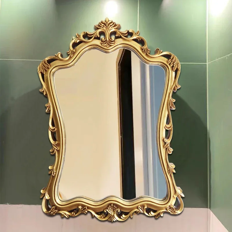 Vanity Makeup Mirror Salon Glass Bedroom Luxury Vintage Nordic Irregular Mirror Small Espejos Decorativos Decorative Mirrors