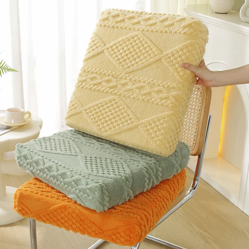 40cm Height Raise Baby Dining Chair Booster Chair Cushion Winter Warm Coral Fleece Sponge Cushion Kids Highchair Seat Pad