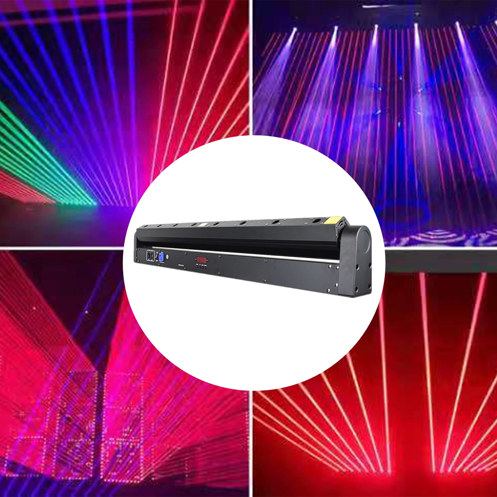 8 Eyes Moving Head Laser Lights Full-Color RGB Disco Lighting Wedding Performan ceprofessional Dj Bar Stage Equipment