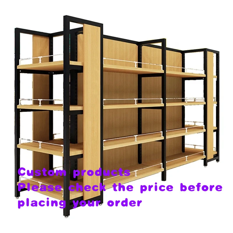 

custom.Customized Double Sided Metal and Wood Shelves Office Products
