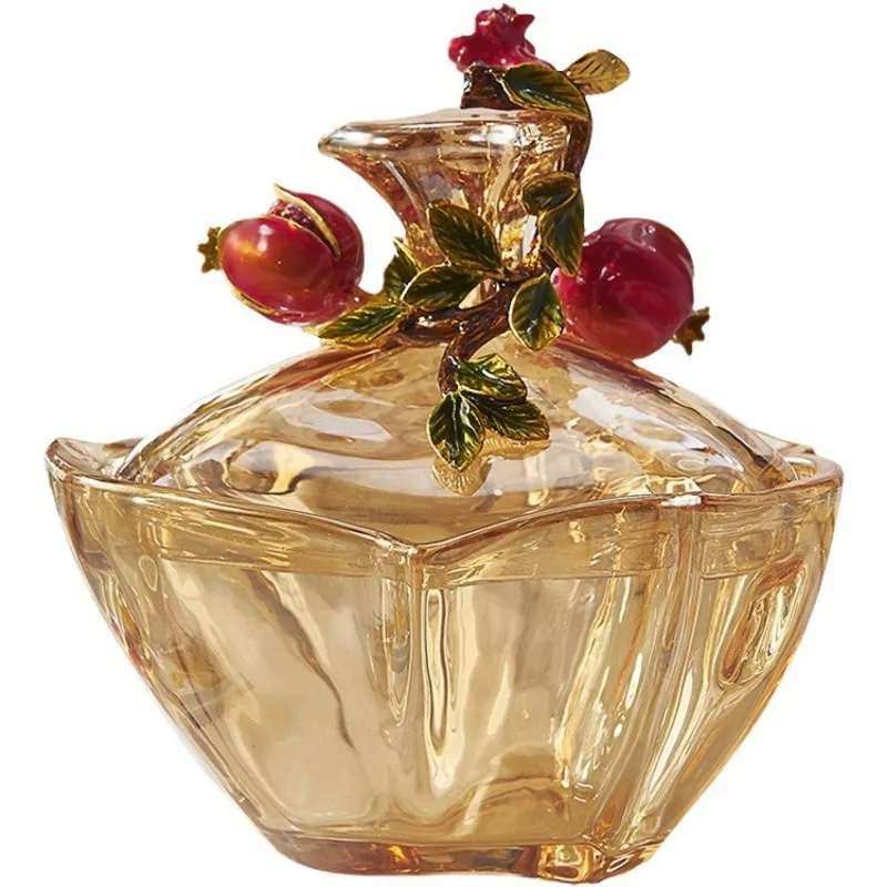 

Light luxury enamel color living room desktop candy storage box, household dried fruit ornament