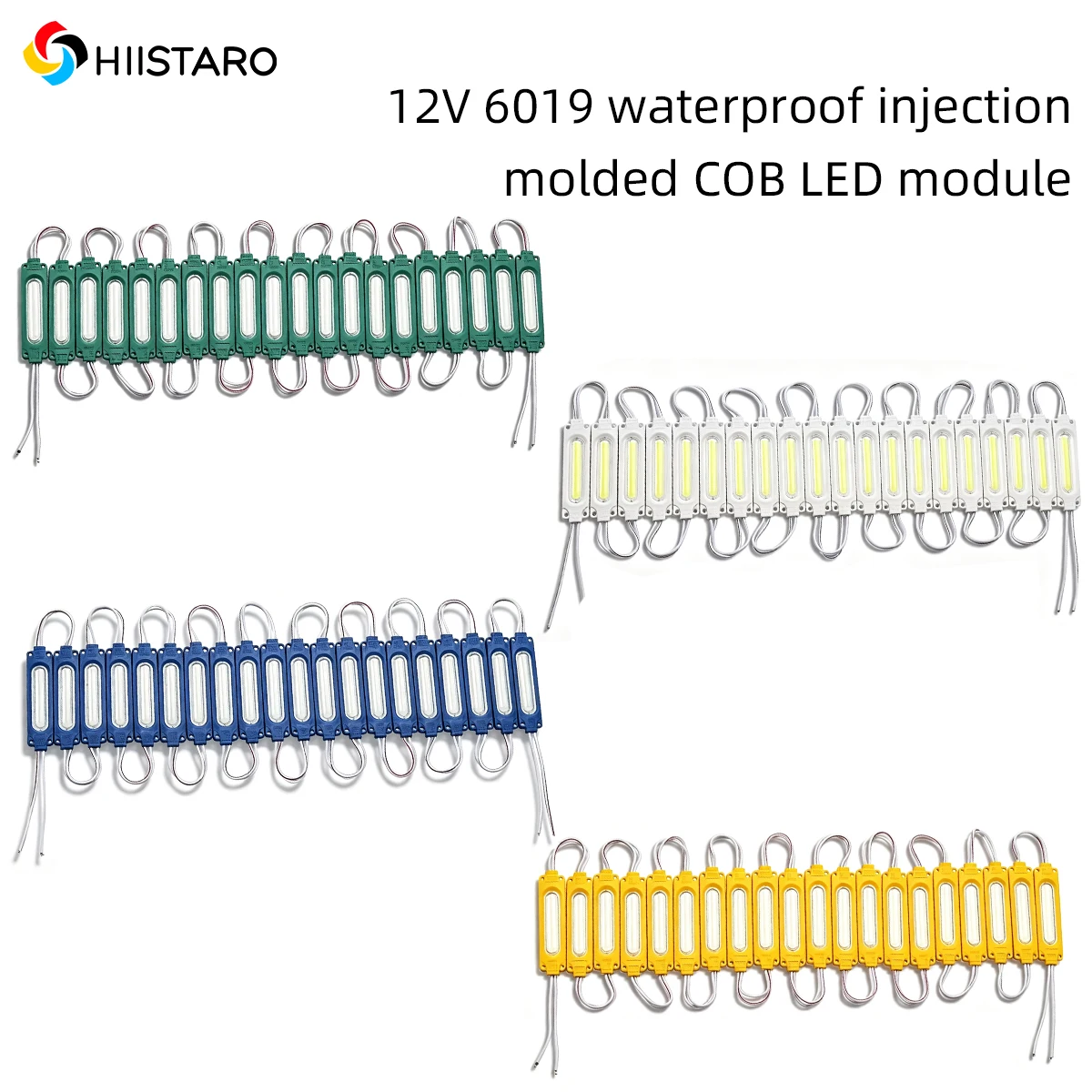 20Pcs COB LED Module DC12V 2W IP68 Waterproof Injection Molding Light Modules for Channel Letter Advertising Sign Backlight