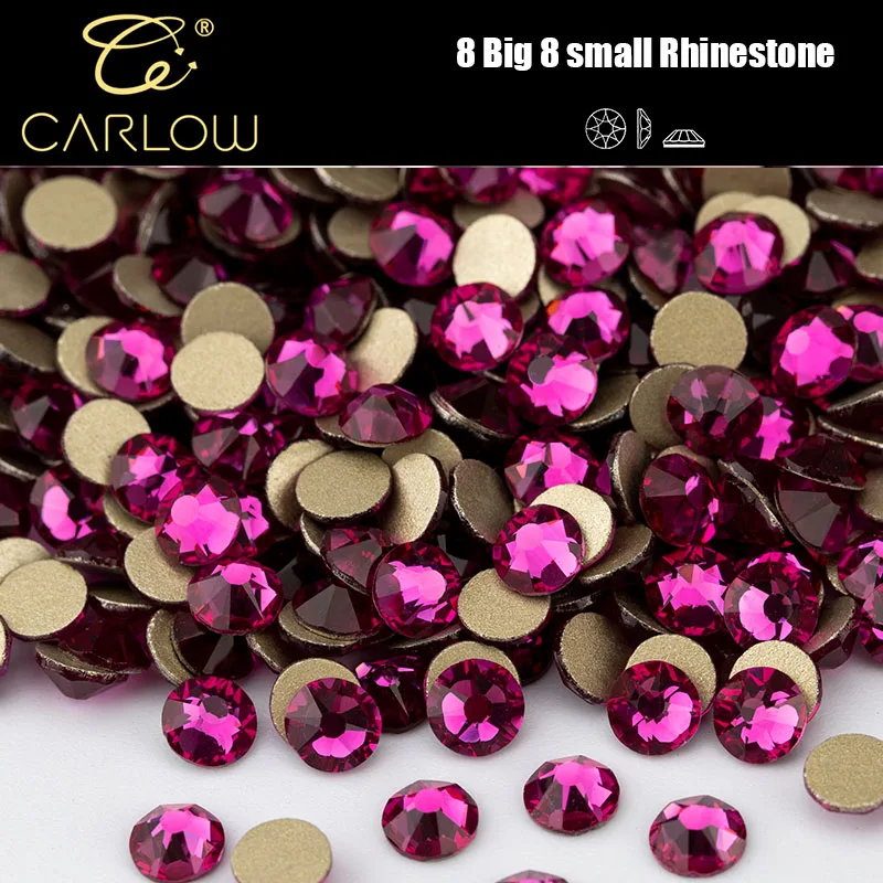 CARLOW 8 Big 8 Small 2088 Cut Facets SS16 And SS20 Non hotfix Rhinestone Flatback Crystal Rhinestones Decoration