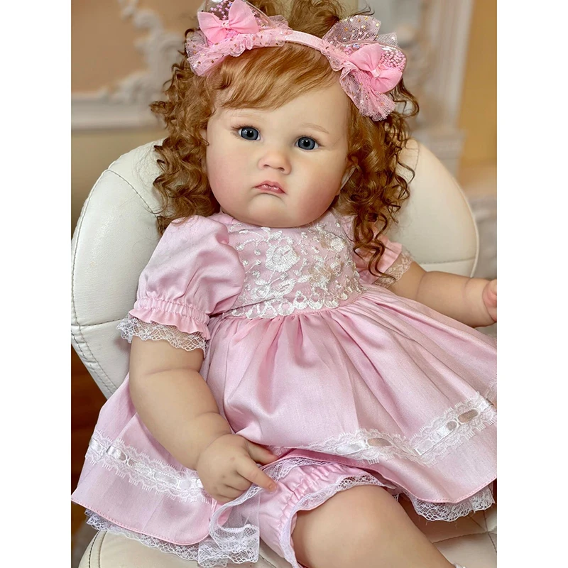 60CM Charlltte Reborn Toddler Princess Doll High Quality Hand Paint Multiple Layers with Visible Veins Lifelike Reborn Doll